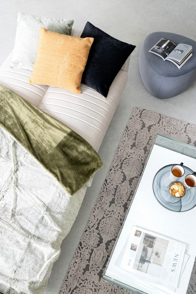 Moderner Retro-Teppich aus Delhi-Viskose, 160 x 230 cm