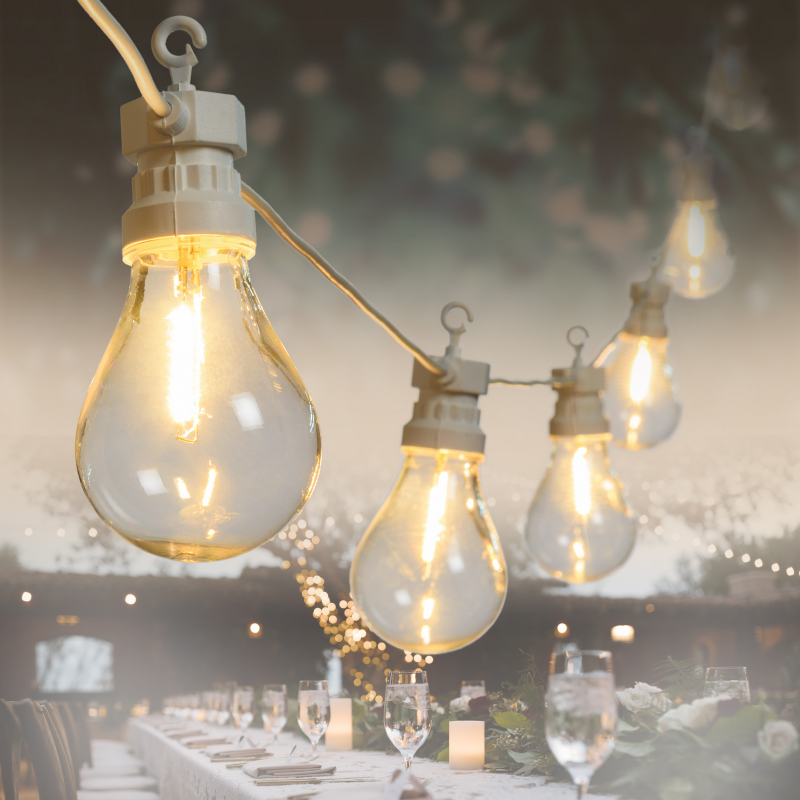 Kette mit 10 Lampenfilament-LEDs, 5,5 m