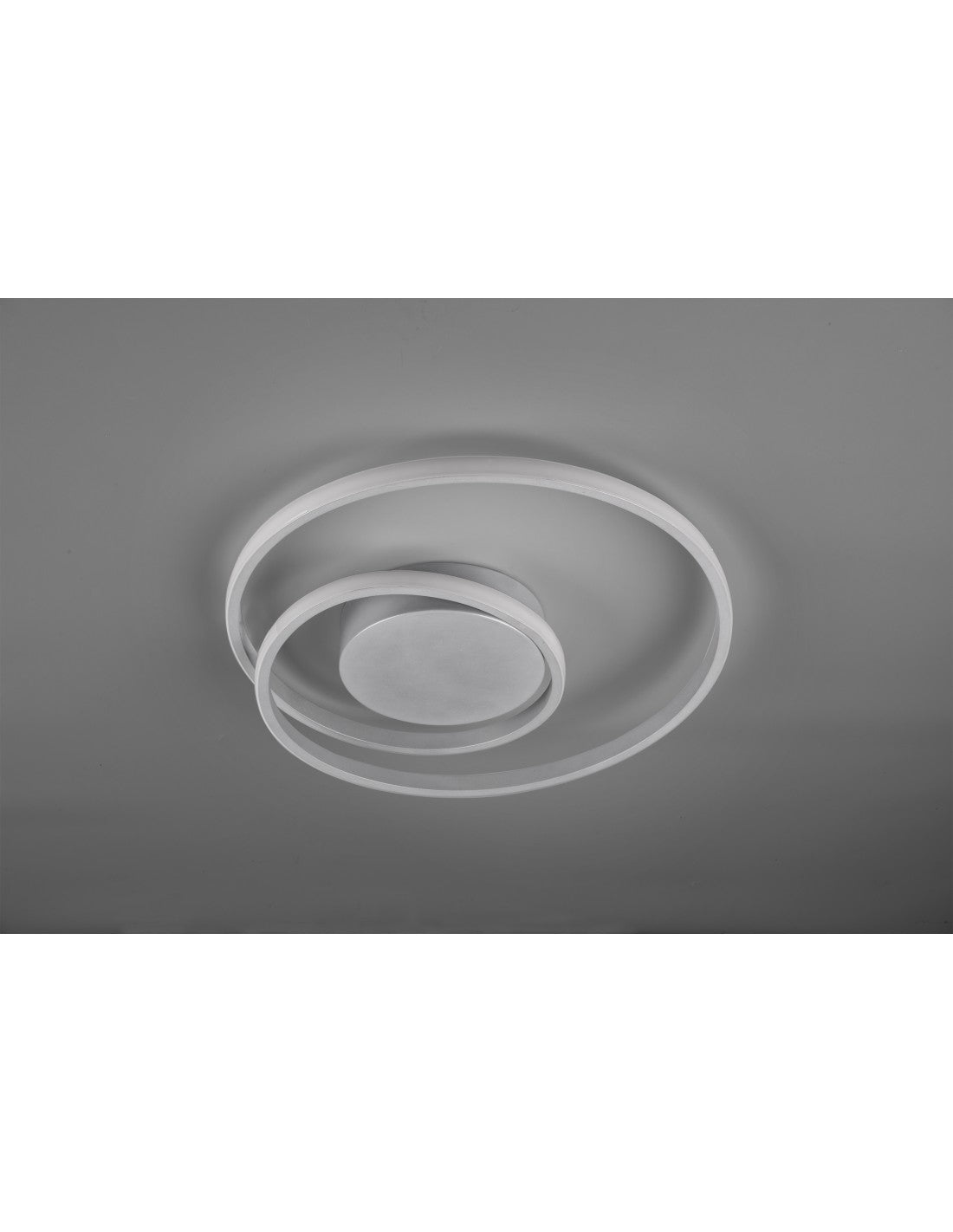 Plafoniera Zibal Aluminium Spirale Spirale Led 22w Dimmerbare Ø39 cm Trio Lighting