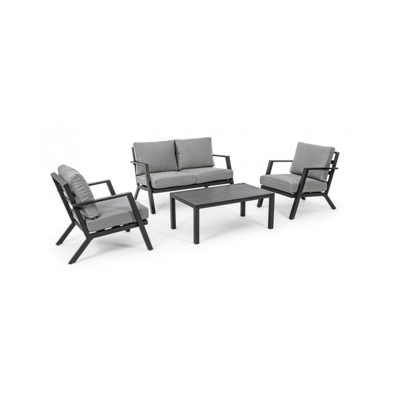 YK13 4-teiliges Garten-Lounge-Set in Anthrazit