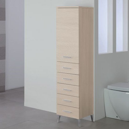 Larice Handtuchschrank mit fünf Türschubladen 35x34x H148,5 cm