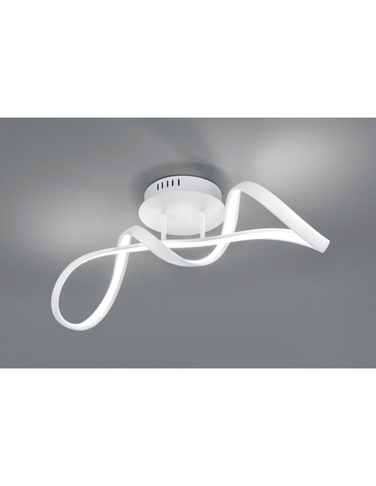 Plafoniera Soffito Perugia Design Fiocco Bianco Led Dimmer 4000k Trio Lighting