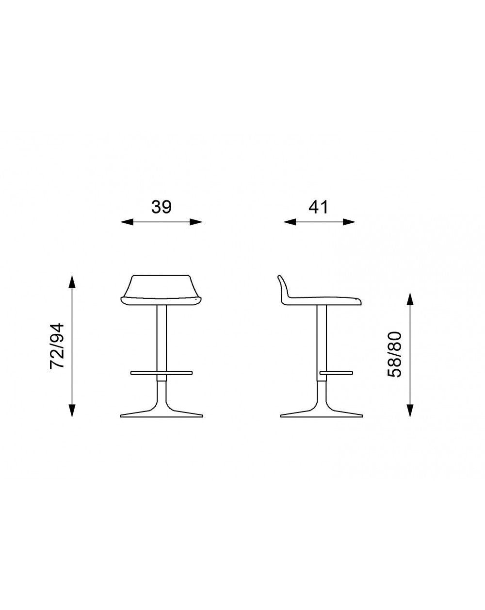 Hocker aus Polypropylen - Fred