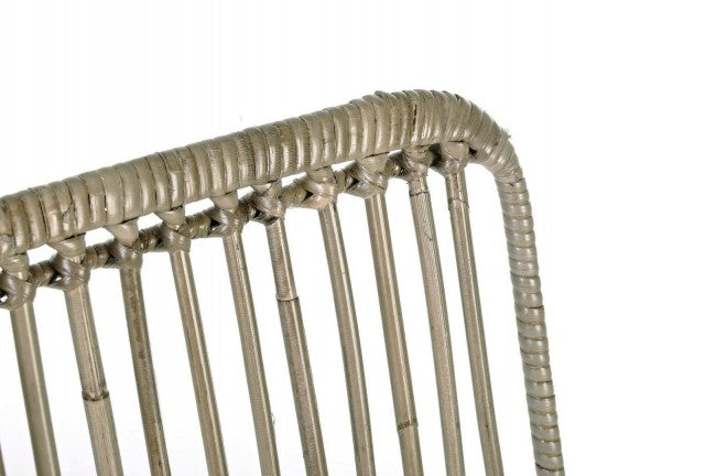 Stuhl im modernen Stil aus Stahl und kubugrauem LUCILA 45x55x h85 cm