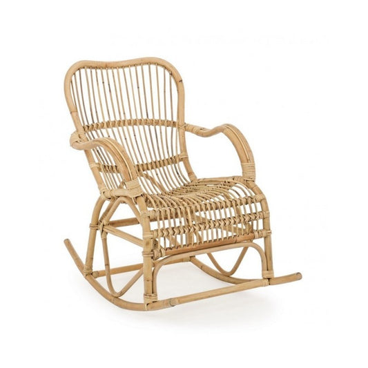 CASIMIRA Schaukelsessel aus natürlichem Rattan, 66 x 82 x 88 cm