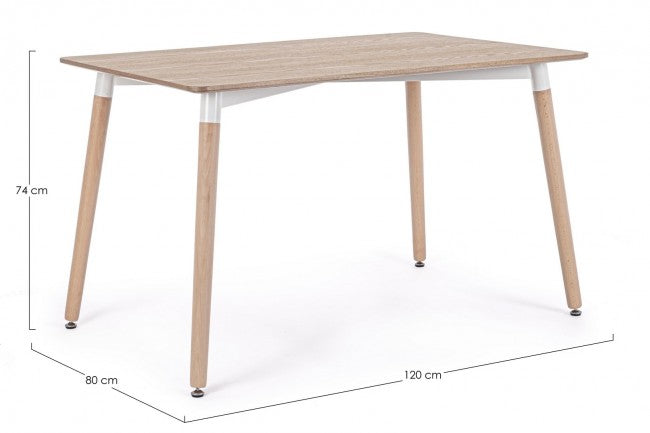 Holztisch im Naturstil 120x80