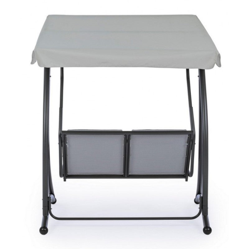 Zweisitzer-Stahlschaukel Anthrazitgrau 145x120x h185 cm