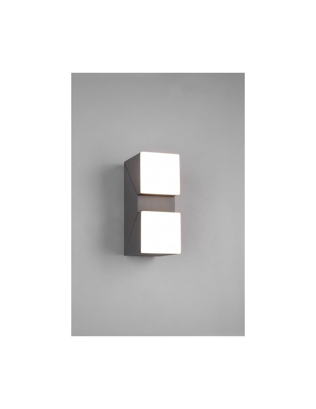 Verstellbare Doppel-LED-Wandleuchte Avon Anthrazit Aluminium IP54 Trio Lighting