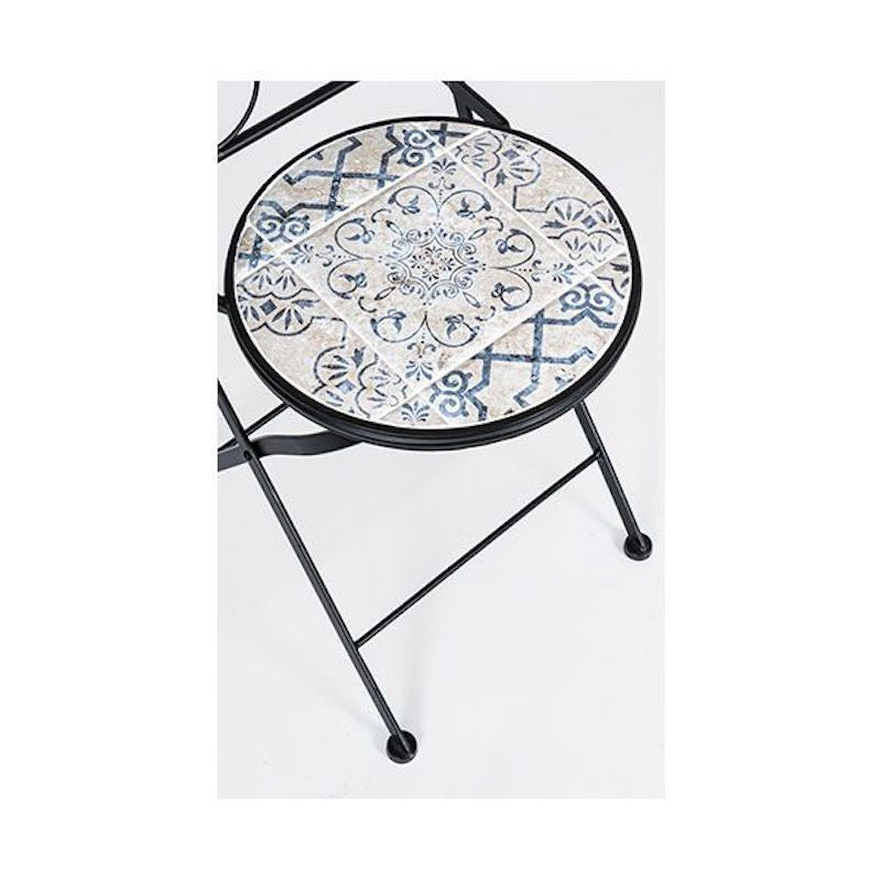 Bizzotto Erice Outdoor-Set aus Stahl und Keramik 3-teilig