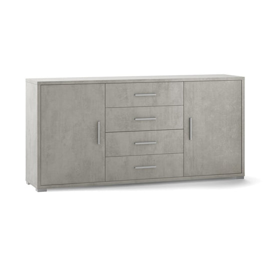 Sideboard zwei Türen vier Schubladen Beton 174x41x h84 cm