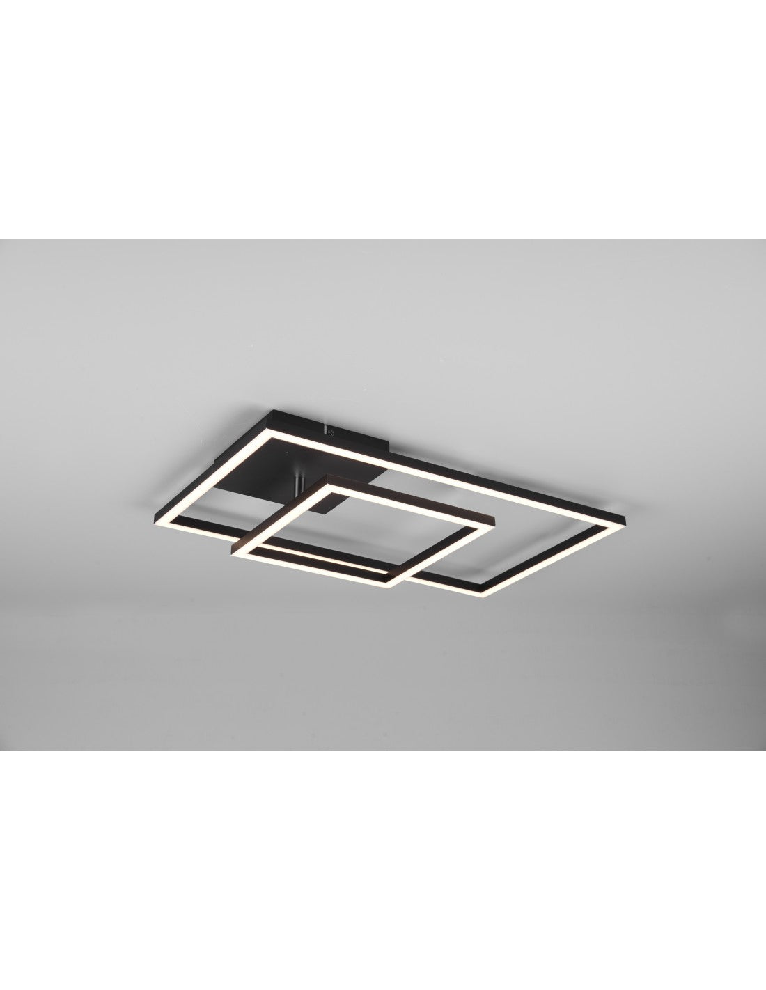 Verstellbare quadratische Deckenleuchte, LED-Dimmer, Pan, Schwarz, Trio-Beleuchtung
