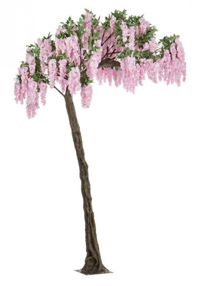 Künstlicher rosa Glyzinienbaum, H320 cm