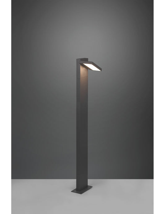 Hoher Mast für den Außenbereich, LED-Anthrazit-Aluminium, IP54, Horton Trio-Beleuchtung