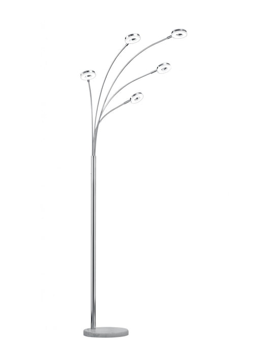 Piantana Led Rennes Chrom 5 Anelli Led Orientable Trio Lighting