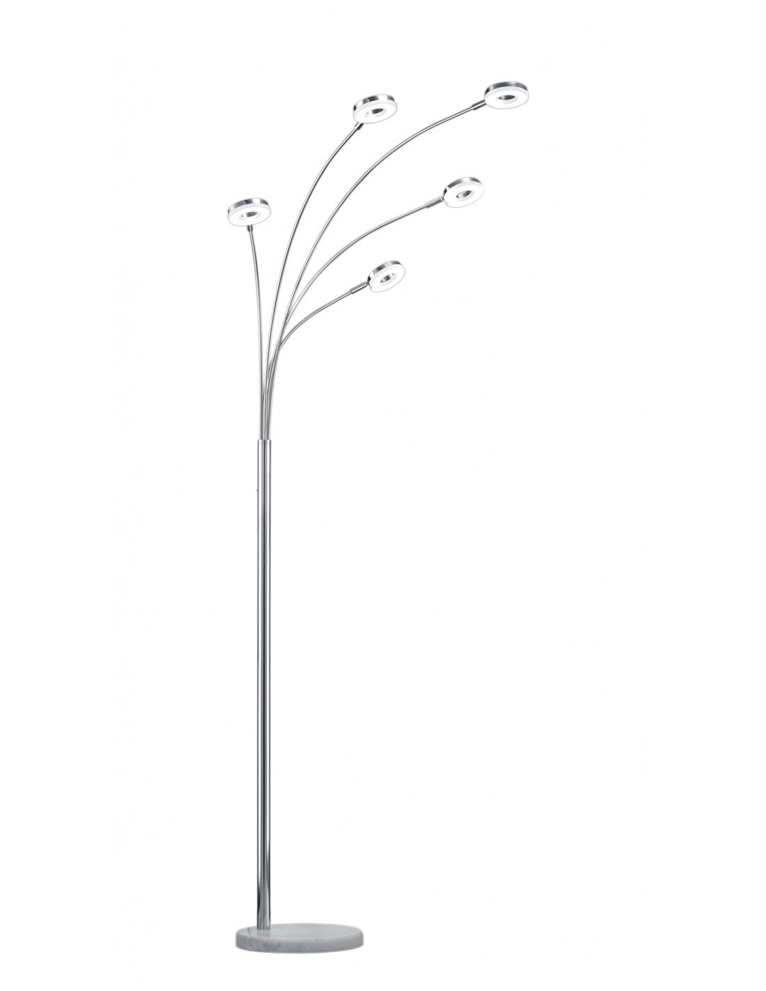 Piantana Led Rennes Chrom 5 Anelli Led Orientable Trio Lighting