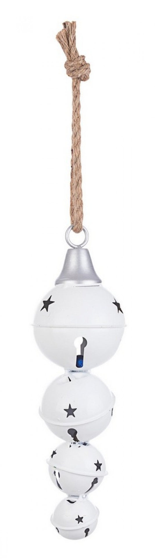 8x Anhänger 4f Bell MEK WEISS SHINY