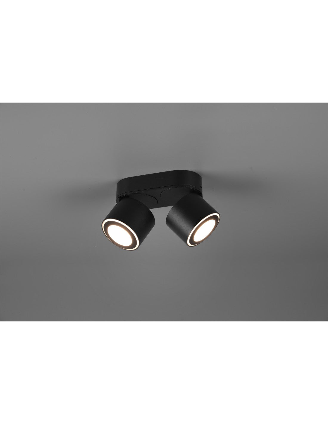 Deckenleuchte 2 Doppelemissions-LED-Spots L18 cm Taurus Black Trio Lighting