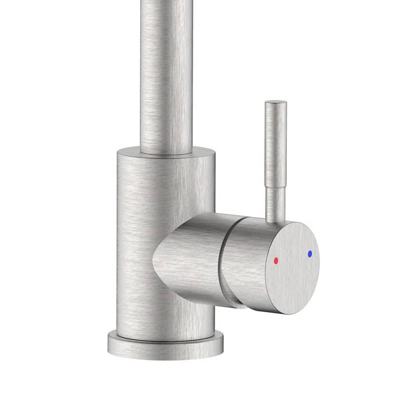 Gebürsteter Stahl Hoher Mund Waschbecken Mischer mit Wasser sparender Funktion für Brooklyn Serie