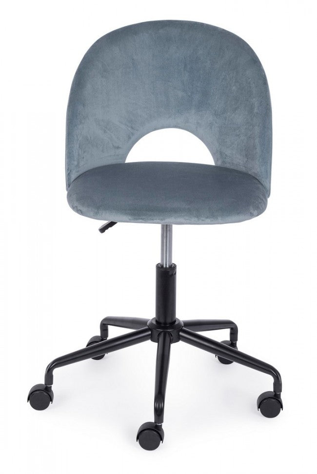 Blauer Büro in Glasur und Stahlstruktur