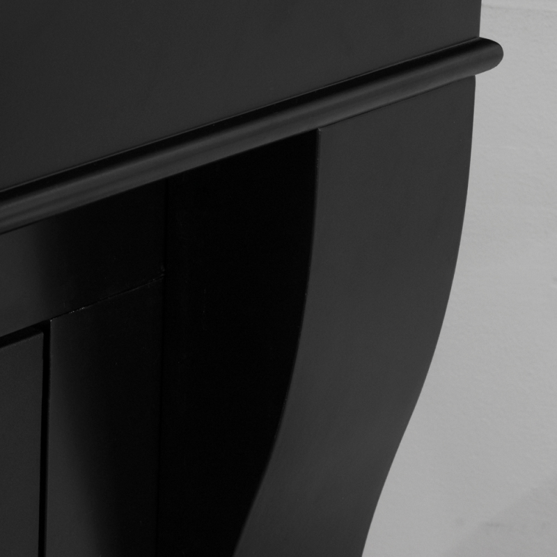 Bioethanol-Bioethanol-Bioethanol-Camino mit dem Boden WASHINGTON Schwarz L111 x P43 x H99