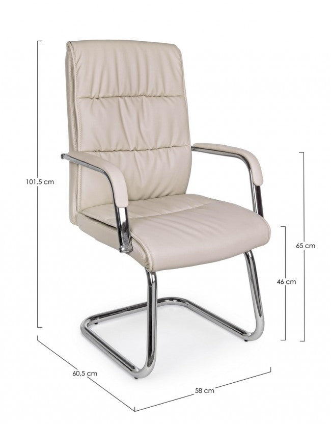 Sydney Tortora Bürosessel aus Ökoleder mit Armlehnen