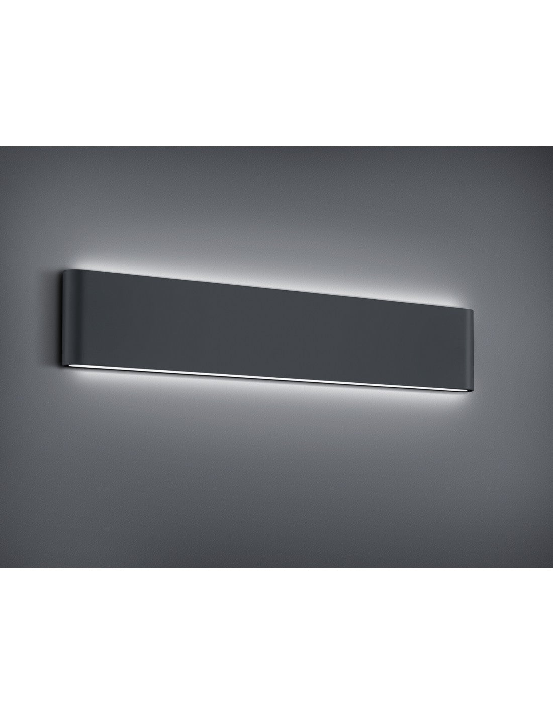 Thames II Rechteckige Wandleuchte Led Doppellicht IP54 Anthrazit L46 cm Trio Lighting
