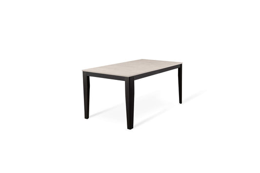 Ausziehbarer schwarz-weißer Betontisch 90 cm x 156-316 cm H. 76 cm