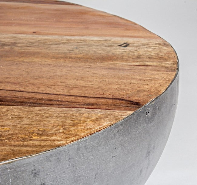 Graugergrau aus Holz recycelt, Design cm, Ø70- 32