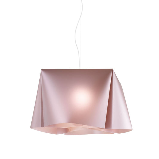 Rosa Metallaufhängung aus verchromtem Metall cm. 45 x 21h