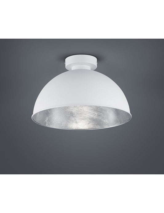 Jimmy Dome Deckenleuchte 1xE27 Weiß und Silber Ø31 cm Trio Lighting