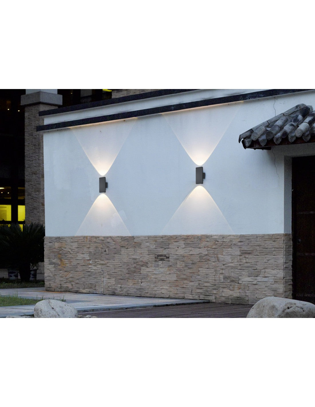 Doppelemissions-Außenwandleuchte Colorado LED IP54 Anthrazit Trio Lighting