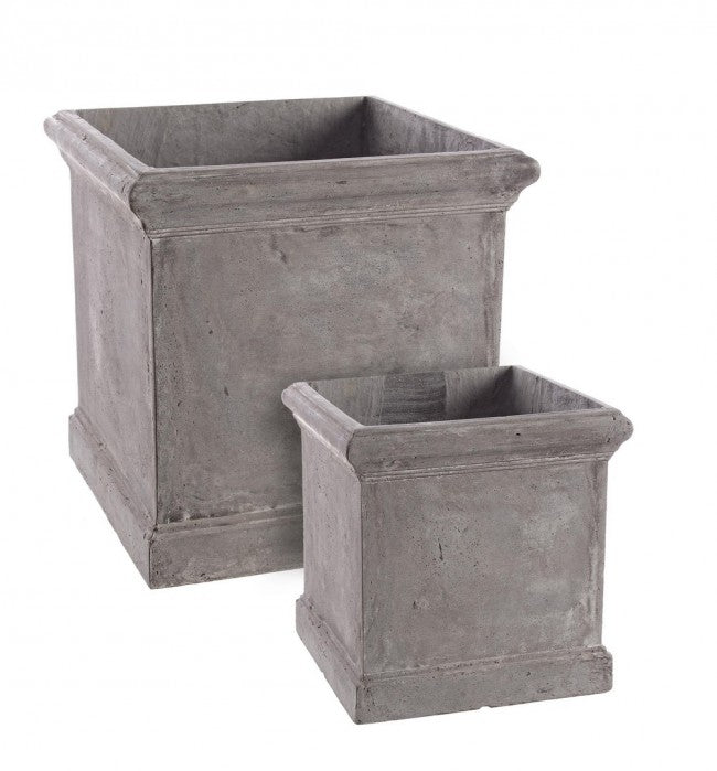 Set2 P.Cement Qu Grey Vase