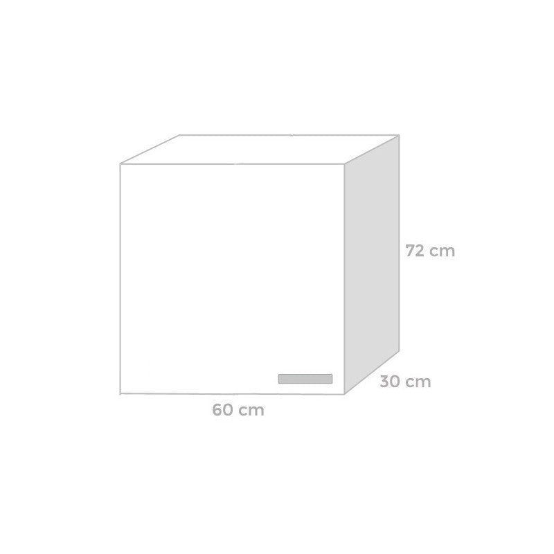 Küche Wandschrank Weiß Esche Cm 60x32xH 72 1 Tür