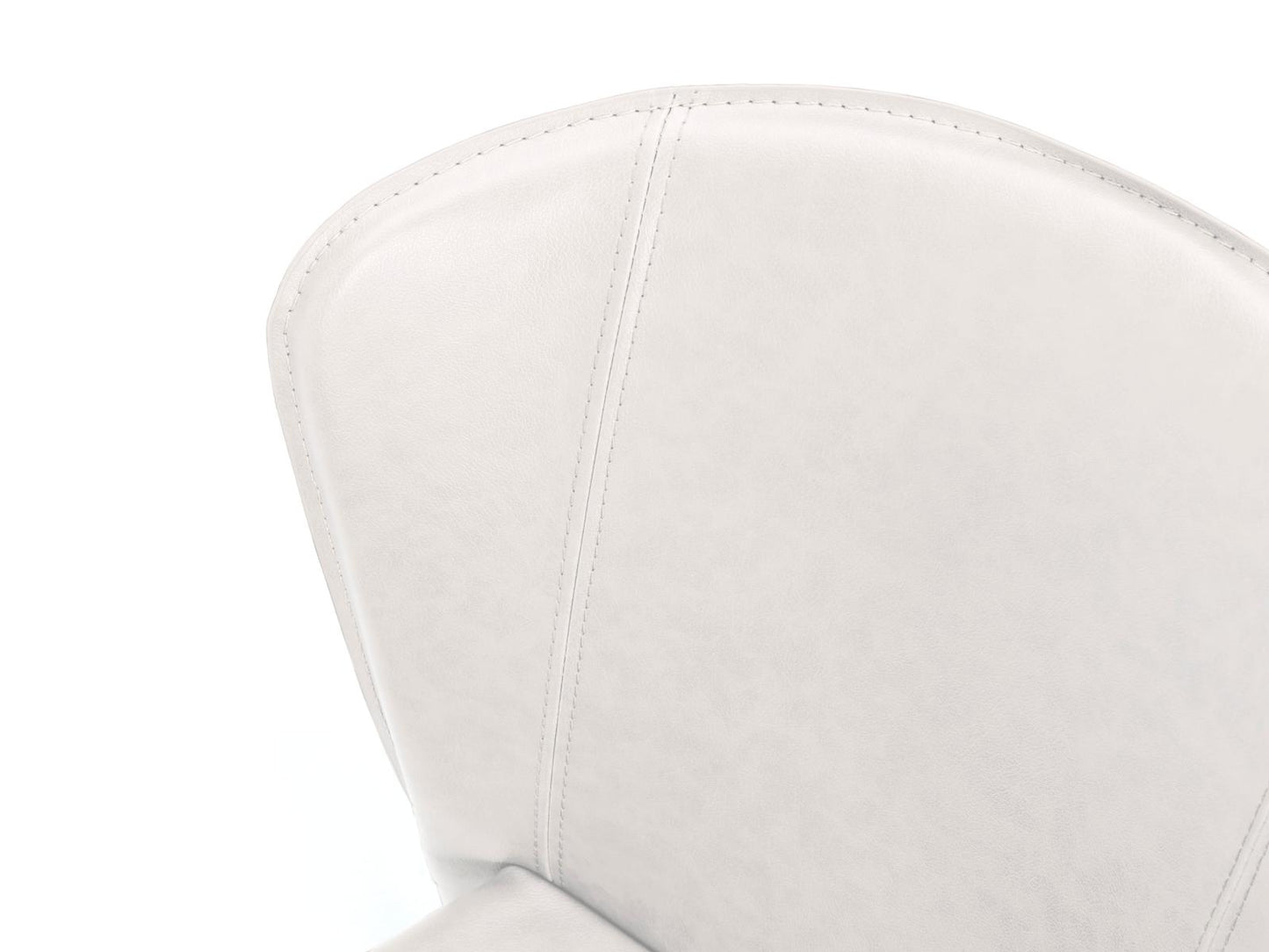 4x Stuhl aus Kunstleder und weißem Sitz 49x56x82h cm