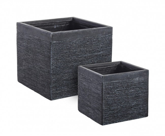 Set2 P.Vase Graffiti Qu Schwarz Niedrig