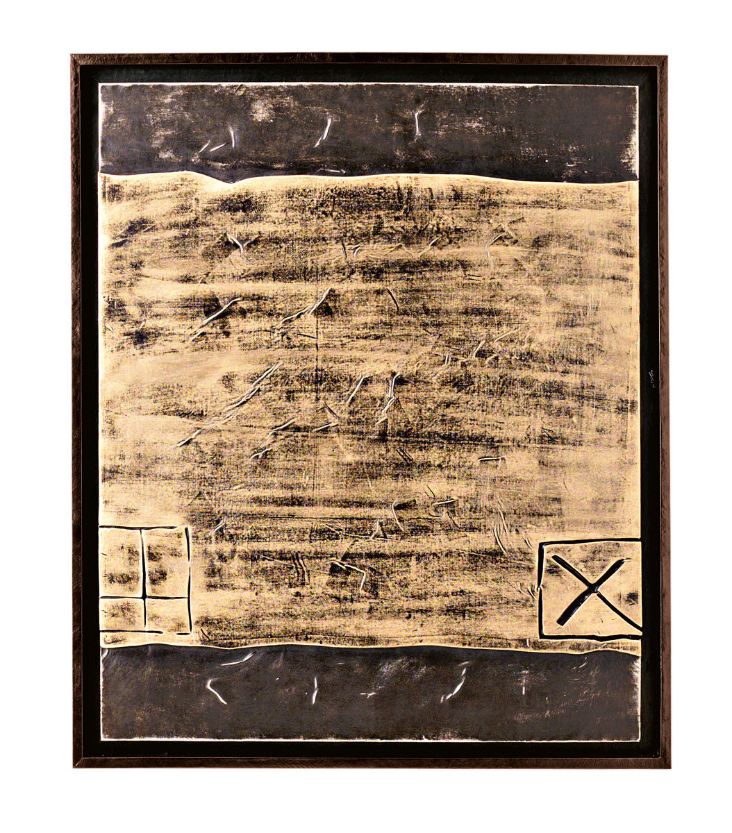 Baumwollsaatöl und Holzrahmen (100x120 cm)