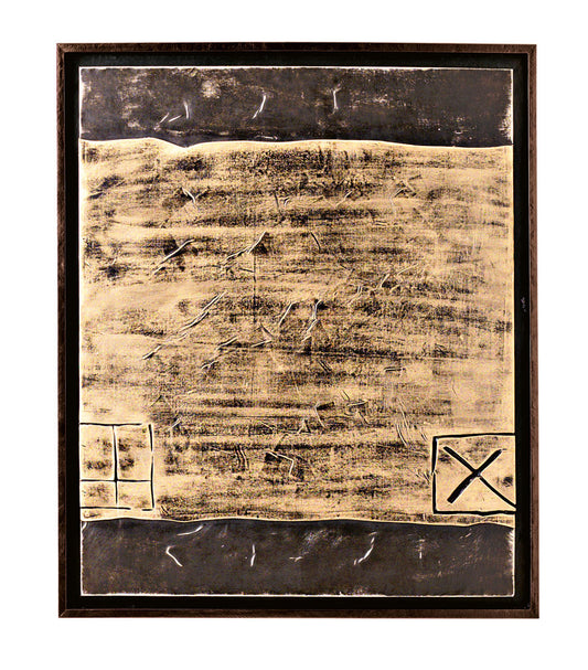 Baumwollsaatöl und Holzrahmen (100x120 cm)