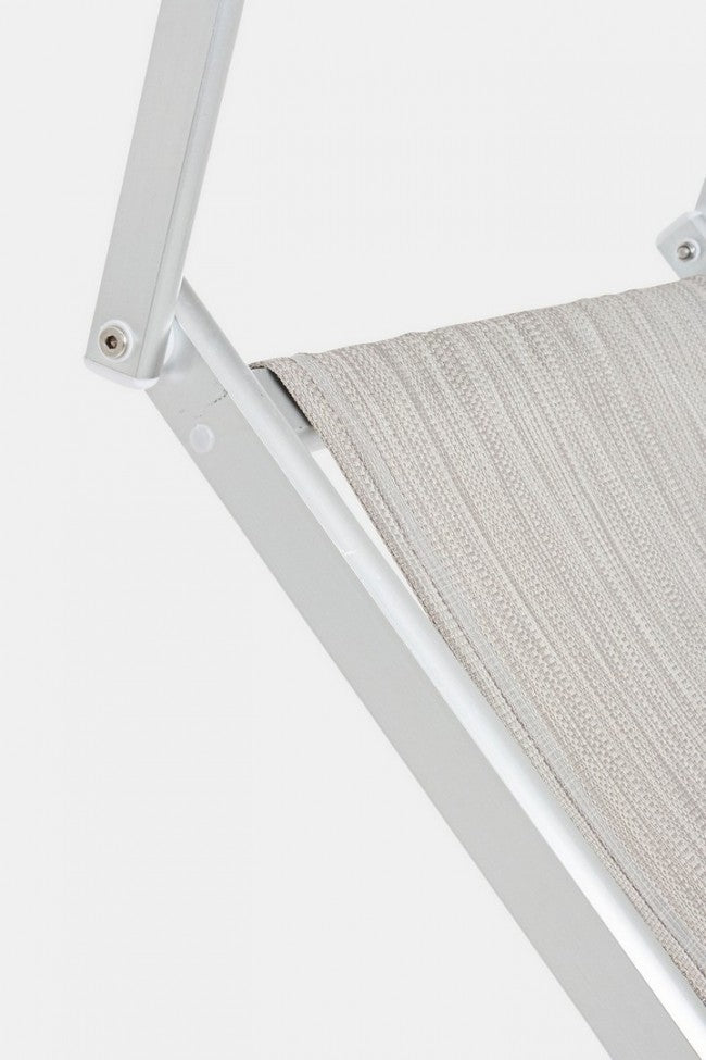 OCEAN klappbare Sonnenliege aus grauem Aluminium