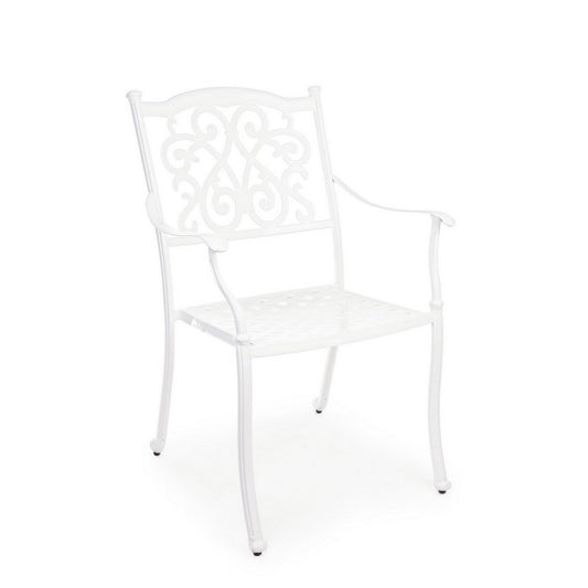 Sedia Mit Bracciolo Ivrea Bianco Da Esterno
