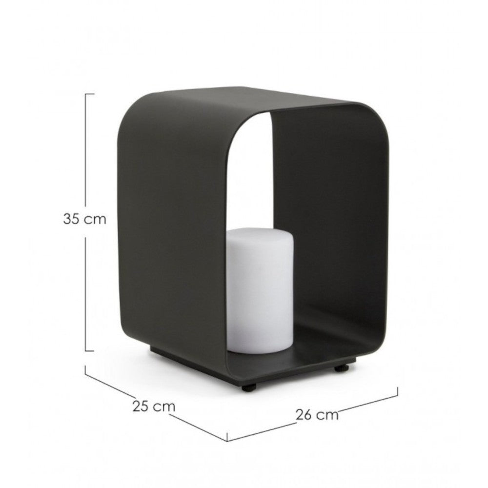 Led Aluminium Lampe Ridley anthrazit 35h cm