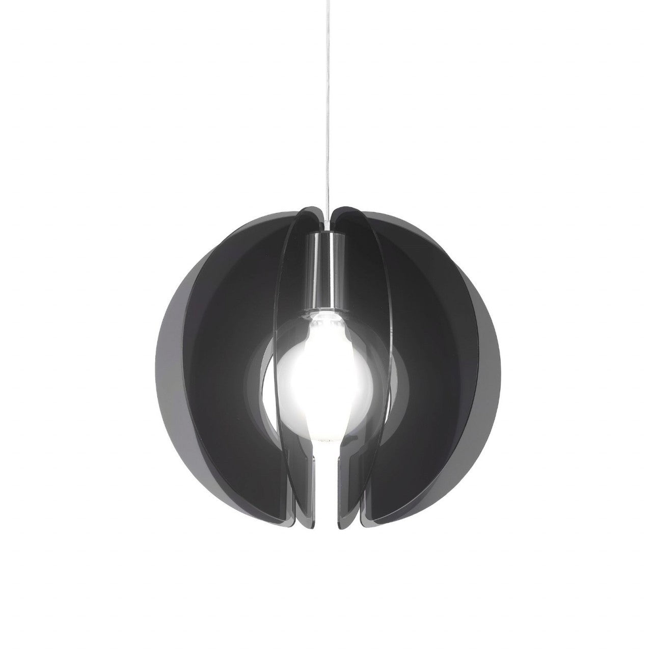Sirio Smoked Suspension aus verchromtem Metall Cm. 40 x 40 Std