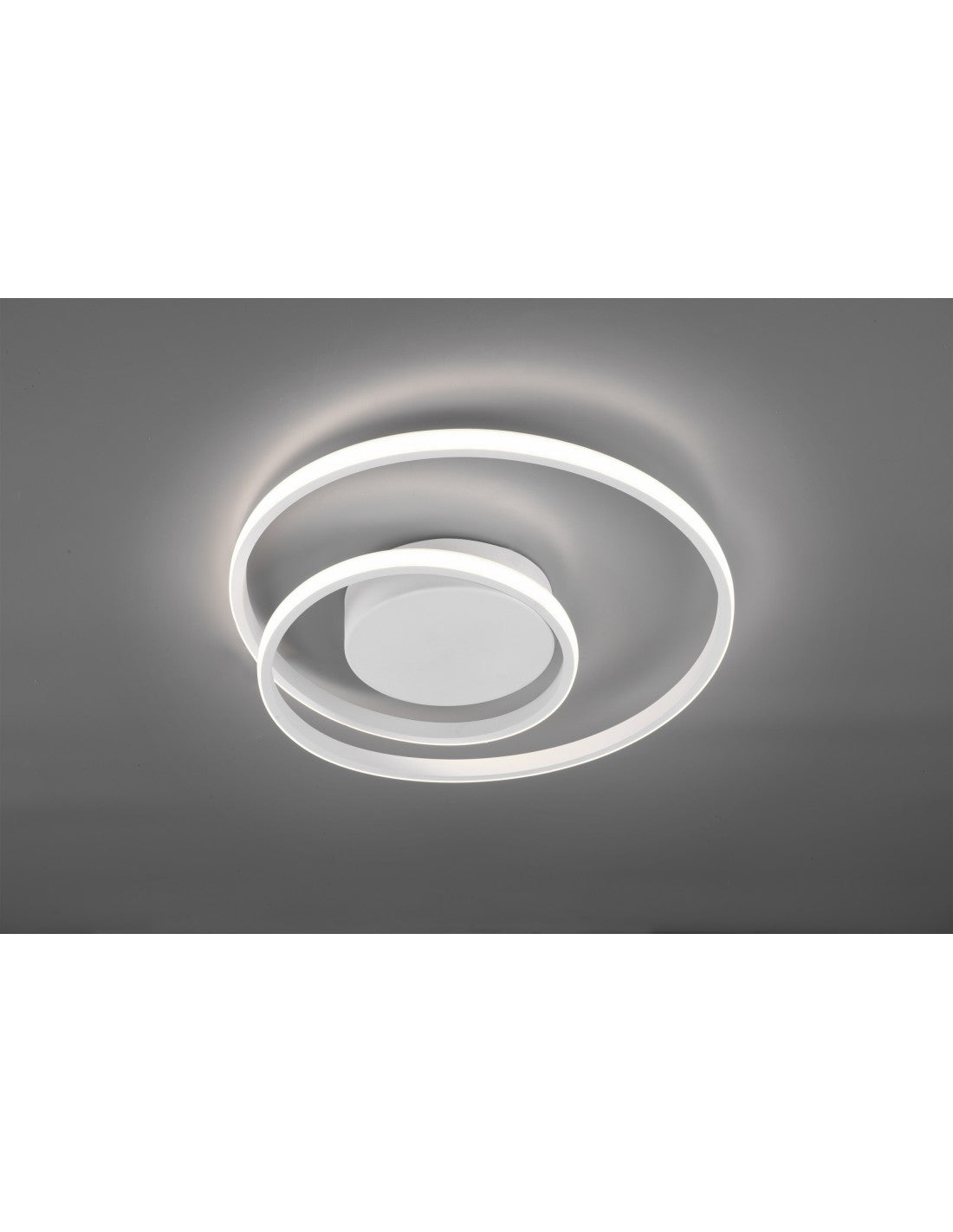 Deckenleuchte Zibal Weiß Spiral Led 22w Dimmbar Ø39 cm Trio Beleuchtung