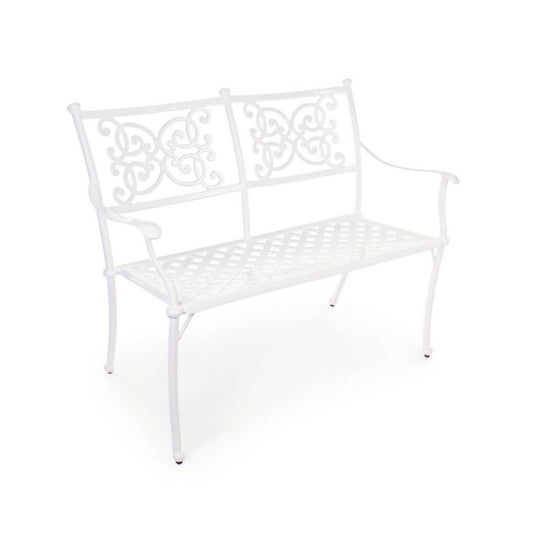 Weiße Lilie Bank für Outdoor cm 110 x 59 x 85 h