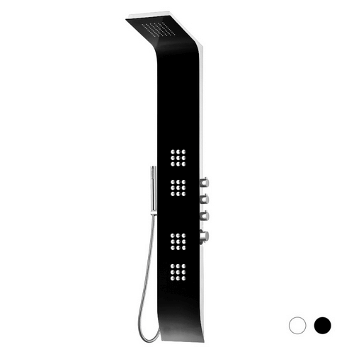 Multifunktions-Wohnwand Lipari: Eleganz in Schwarz und Weiß