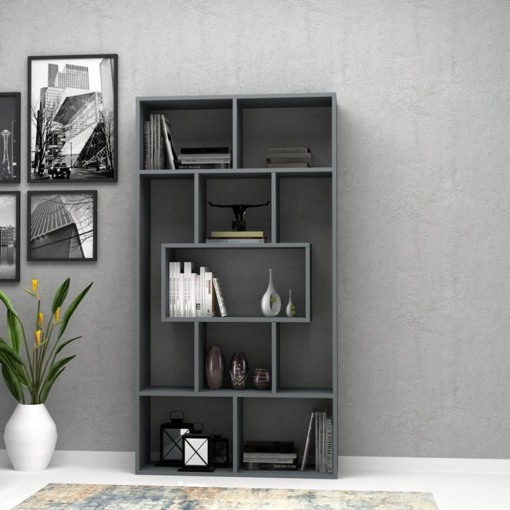 Bibliothek Face Grau cement 90x30x170H cm.