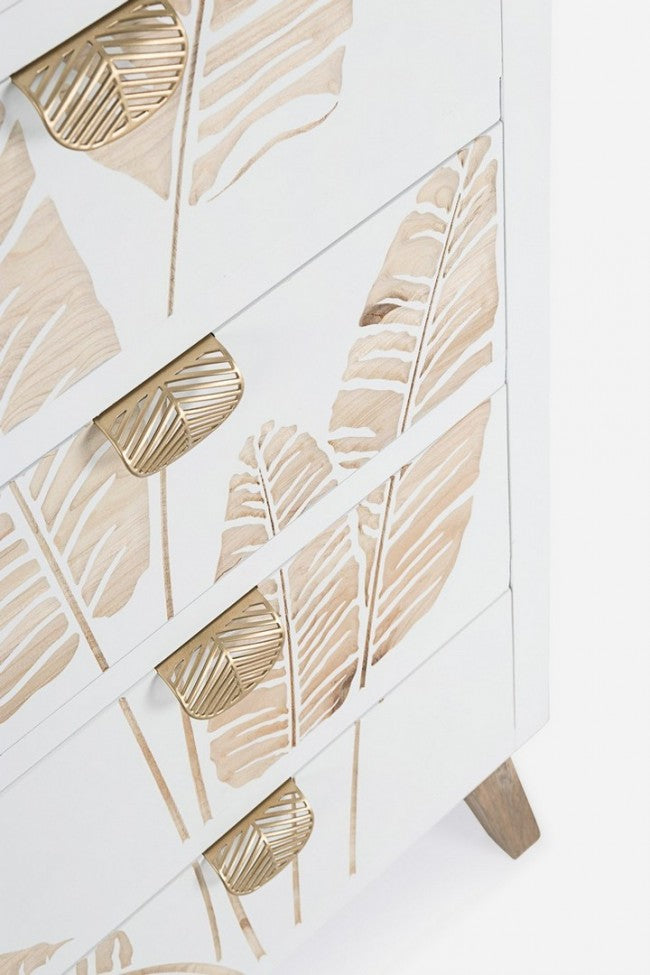 Kommode Folium mit 5 Schubladen aus melaminharzbeschichtetem Holz