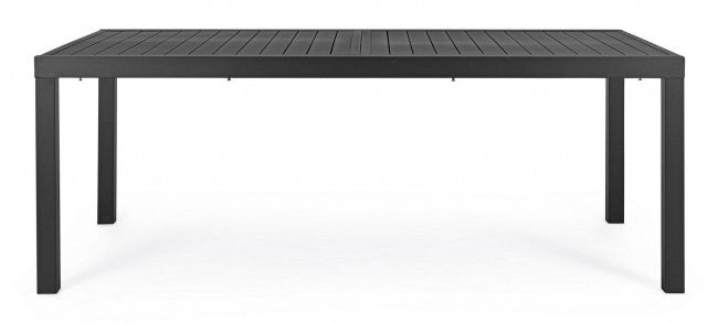 HILDE-Außentisch aus anthrazitfarbenem Aluminium, ausziehbar 200-300 x 100 x 75 cm