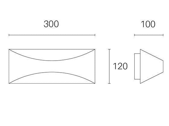 12W LED 3000K weiße Mondlinien-Wandleuchte