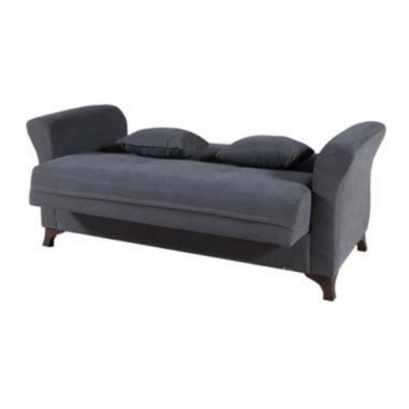Zweisitzer-Sofa aus Stoff mit Stauraum, Grau BUKET 160x86x H85 cm