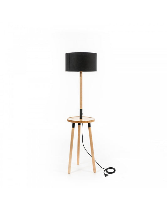 Arohx-Rohe-Glühlampen aus schwarzem Gewebe und aus STS-Holz